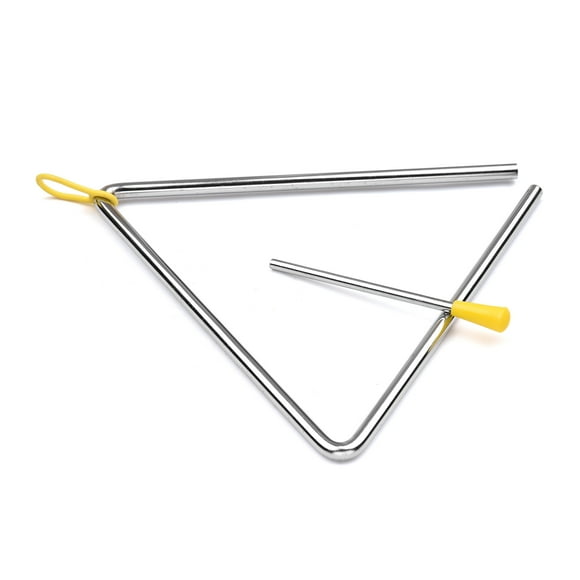 Musical Steel Triangle Percussion Instrument with Striker and Mallet Holder Gift for Kids to Learn and Enjoy Fun