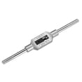 thumbnail image 4 of Uxcell Mango de Llave de Paso M1-M10 Ajustable Soporte de Barra Llave de Paso Recta Aleación de Zinc Tono Plateado 1pcs, 4 of 5