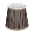 thumbnail image 1 of Abat-jour en tissu, lampe de table décorative moderne et interventionnelle pour ampoules E14, couleur café, 1 of 5