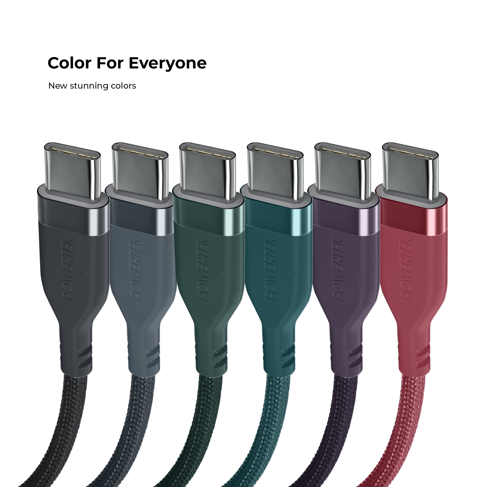 Liquipel Powertek Premium Braided USB-A to USB-C Cable - Purple