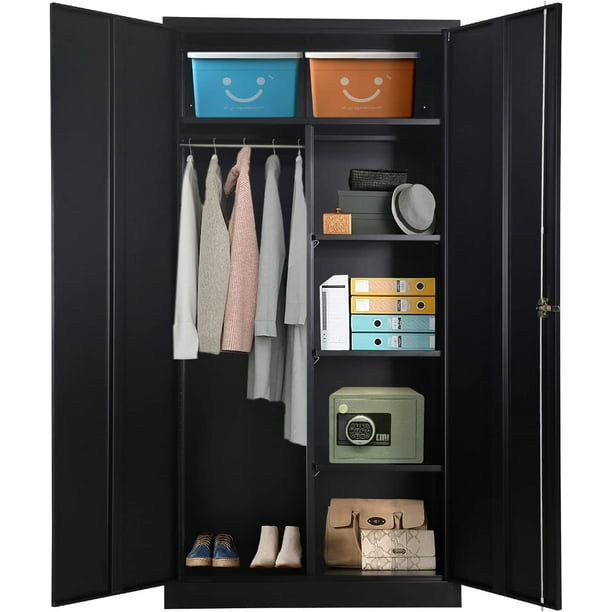 Atripark Metal Storage with Locking Doors 72" Tall Storage