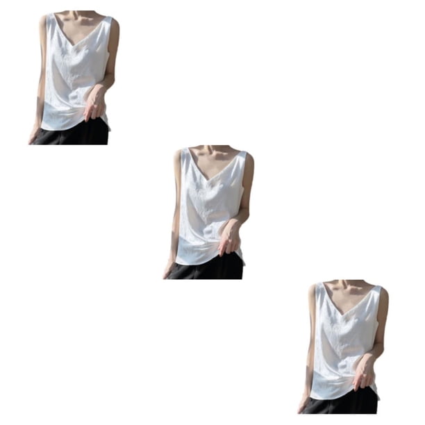 Minnieouse Top Womens Tank Tops Collection - Camiseta cómoda y elegante Top Tops Mujer Camisola Verano Sexy Ligero A36 Blanco XXXL Type1 NO1