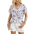thumbnail image 5 of Wiholl Womens Blouses Summer Tops Rolled Sleeve Shirts Short Sleeve Tee Dressy Casual Summer Vacation Fashion Clothing 2026, 5 of 9