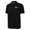 thumbnail image 2 of Men's Antigua Black/Gray Seattle Seahawks Era Polo, 2 of 3