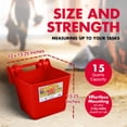 thumbnail image 3 of Little Giant 15 Quart Mountable Livestock & Pet Hook Over Feeder, Red, 3 of 8