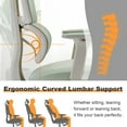 thumbnail image 3 of Ergonomic Office Chair, Comfortable High Back Mesh Computer Chair Rolling Desk Chair - 2D Adjustable Armrest, Adjustable Headrest, Dynamic Lumbar Support, Ergonomic Chair for Home Office Work, Green, 3 of 10