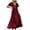 Red, variant on Velvet Dresses for Women's Stripe Casual Formal Dress Wrap V Neck Split Long Maxi Dress Short Sleeve Evening Cocktail Dress