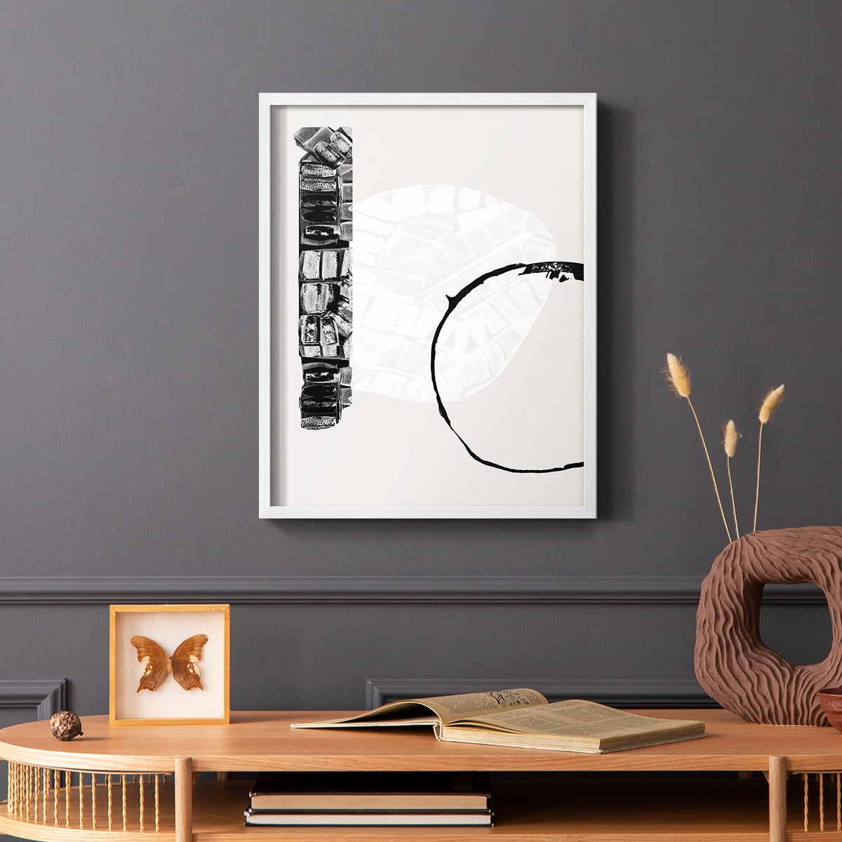 Zen Shapes I Framed Print - Solid Wood in Single Picture Frame Solid Wood 2 Framed Print
