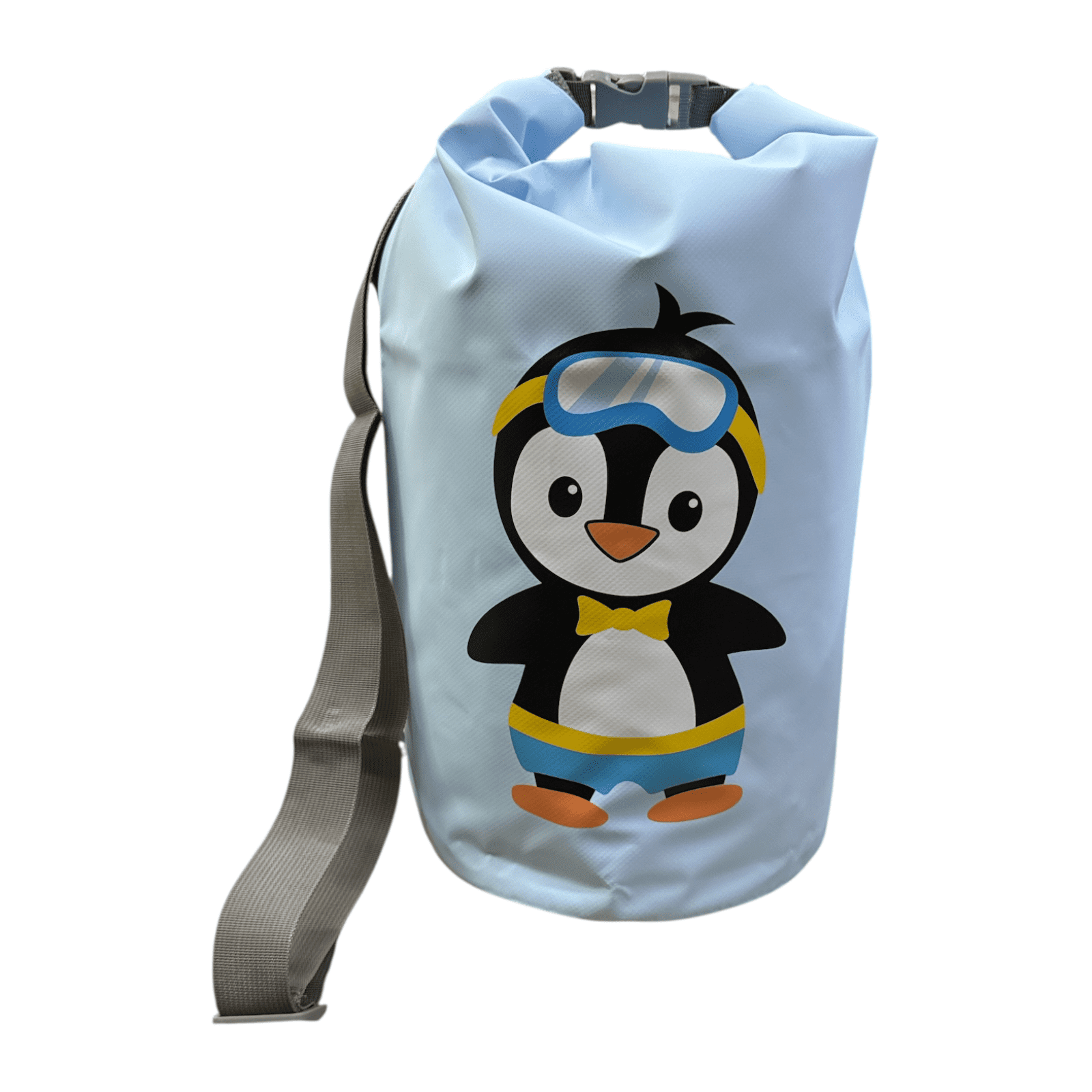 15L Waterproof Dry Bag with Cartoon Penguin – Lightweight Roll-Top Sack for Kids & Adults
