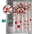 thumbnail image 4 of Valentines Shower Curtains Happy Valentine''s Day Waterproof Bath Curtain Love Heart Tree Branch Bathroom Curtain with Hooks Polyester Fabric Home Decoration 36x72inch, 4 of 6