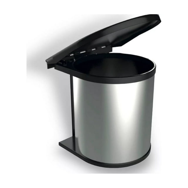 Cubo de basura para muebles de cocina, interior, acero inoxidable, 8 litros