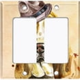 thumbnail image 6 of Metal Light Switch Plate Cover Cute Bloodhound Top Hat Outfit Beige DOG016, 6 of 13