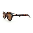 thumbnail image 6 of Vintage Vibe Hipster Fashion Round Plastic Horn Rim Sunglasses Tortoise - Brown, 6 of 8