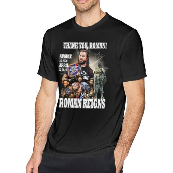 Roman Reigns Men's T-Shirt Fashion Crewneck Cotton Short Sleeve for Men's T Shirt