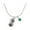Green, variant on Pair of Dice - Imitation Pearl Bicone Crystal Necklace