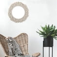 thumbnail image 3 of Wall Decor Mirror, Handmade Cotton Rope Round Hanging Mirror, Round Lace Mirror For Living Room, Bathroom, Kitchen B, 3 of 5