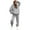 Grey, variant on Womens Sweatsuits 2 Piece Hoodie Sweatshirt Jogger Pants Loungewear Sets Fall Essentials Outfits for Women