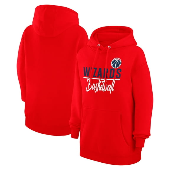 Women's G-III 4Her by Carl Banks Red Washington Wizards Graphics Fleece Pullover Hoodie