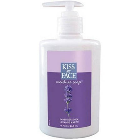Kiss My Face Liquid Moisture Soap, Lavender Shea, 9 FL OZ (Pack of 2)