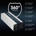 thumbnail image 3 of WZRELB 1200W Pure Sine Wave Inverter 24V DC to 110V 120V AC Power Converter with LED Display, Off-Grid Portable Power Inverter with 2 AC Outlets for Home, RV, Truck, Camping, 3 of 6