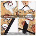 thumbnail image 6 of Basketball and Hoop Wooden Pattern Teens Toddler Nap Mat with Pillow, Sleeping Mat Bag for Preschool Daycare 51"x22", 6 of 6