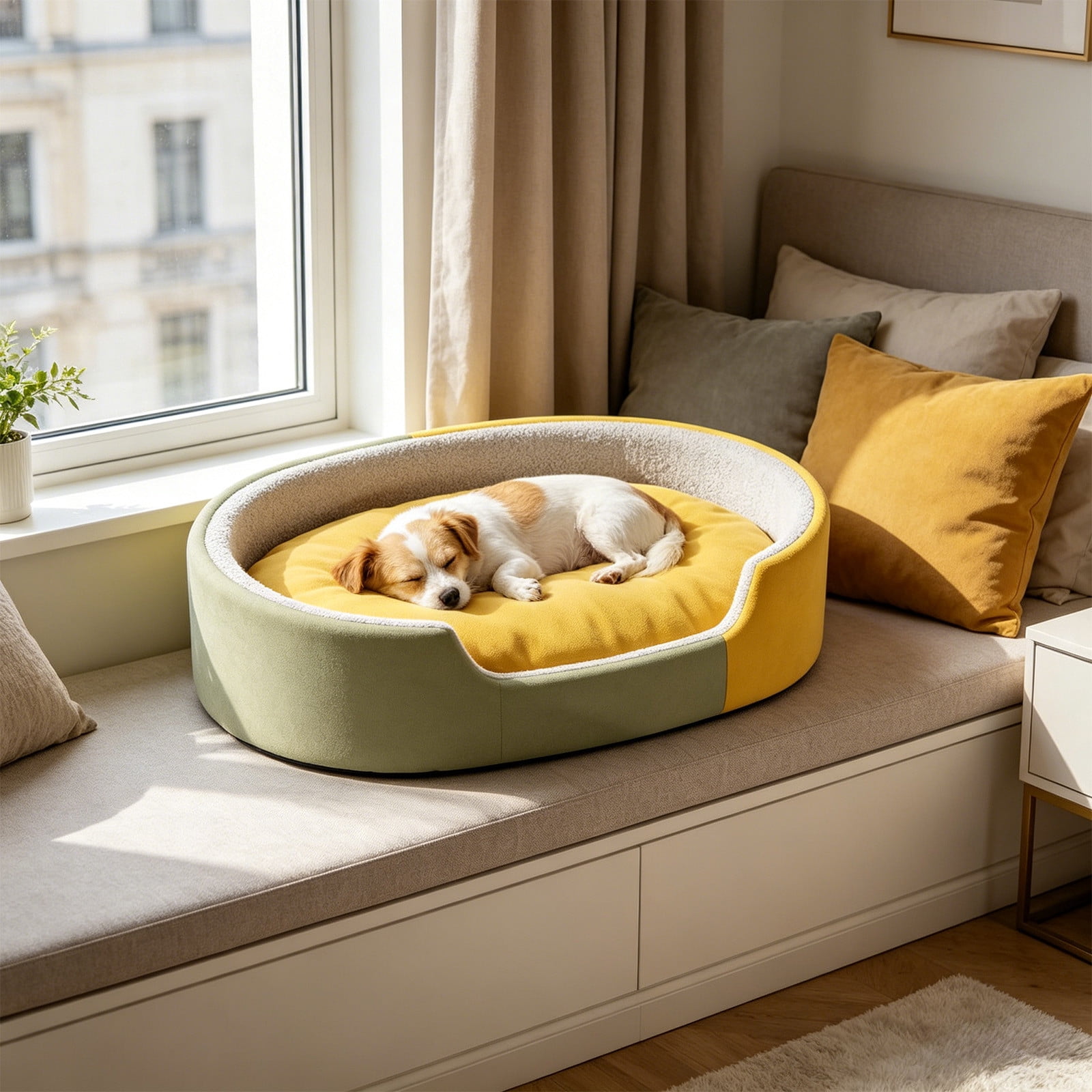 Cat Dog Beds for Indoor All Season Cats Pet Kennel Washable Cats Bed Dog Blanket with Removable Cover Bed Pad