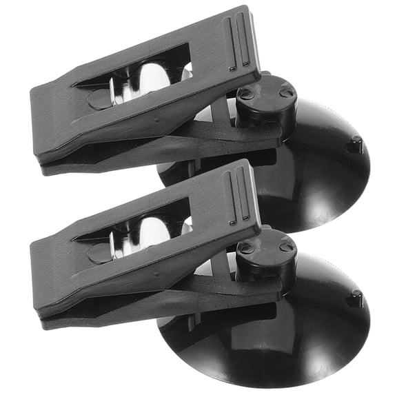 Pawsdot 1Pair Black Car Note Pad Holder with Suction Cup Clip for Ticket and Card Storage