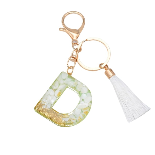 Llavero Personalizado Nuevo Blanco Boquilla Carta Llavero Cristal Colgante Bolso de Moda Llavero con Colgante