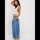 thumbnail image 5 of Pantalones Vaqueros Anchos para Mujer, Holgados, con Cintura Elástica, Botones, Estilo Boyfriend, Informales, Sueltos, con Bolsillos. Azul Profundo M, 5 of 8