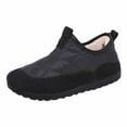 thumbnail image 2 of Trushoes Womens Black Slip On Shoes - Fleece Lined Warm Quilted Non-Slip Rubber Sole Casual Winter Comfort Shoes for Ladies,Size 38, 2 of 7