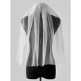 thumbnail image 7 of YooGuoGuo 1 Tier Bride Wedding Veil Waist Length Short Sparkling Bridal Tulle Veils with Comb and Cut Edge (Ivory), 7 of 7