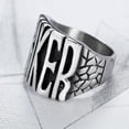 thumbnail image 3 of PAMTIER Men's Stainless Steel Vintage Hip Hop Punk Style Heavy Gothic Cool BIKER Letters Motorcycle Ring Personality Non-Mainstream Silver Size 7, 3 of 6