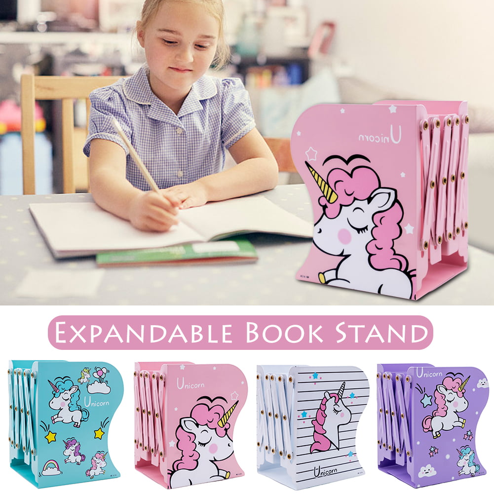 Expandable Book Metal Stand Bookends Cartoon For Home Office Reading Adjustable
