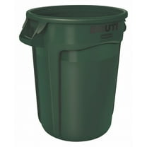 Rubbermaid 20 gal Round Polyethylene Garage Trash Can, Green