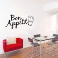thumbnail image 1 of Adhesivos de pared con diseño de sombrero de chef Bon Appetit, PVC, 28 x 58 cm, 1 of 3