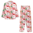 thumbnail image 3 of Suhoaziia Christmas Nightwear for Women Sleepwear Size S Nightgown Skin Friendly Spring/Fall Clothing Button-Down HO HO HO Santa Pajama Lingerie Novelty Matching Set Tracksuit, 3 of 6