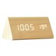 thumbnail image 1 of Reloj recargable de madera digital creativo de la voz del calendario perpetuo de la temperatura del reloj del LED, 1 of 6