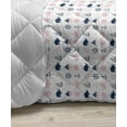thumbnail image 3 of Nautical Down Alternative Comforter, Cartoon of Ship Sailing in the Sea Anchor and Steering Wheel, Microfiber Quilt for All Season, 5 Sizes, Multicolor, by Ambesonne, 3 of 3