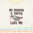 thumbnail image 4 of Inktastic Mamaw and Pappy Grandchild Sloth Girls Baby Dress, 4 of 5