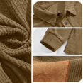 thumbnail image 6 of Admvng Mens Corduroy Sweatshirt Lapel Long Sleeve Casual Pullover, 6 of 9