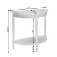 thumbnail image 5 of Convenience Concepts French Country Half-Round Entryway Table with Shelf, White Faux Marble/White, 5 of 5