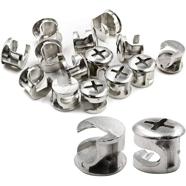Accesorios de leva de conexión para muebles de 13,3mm de diámetro, sujetadores de desmontaje de muebles de 100 Uds.