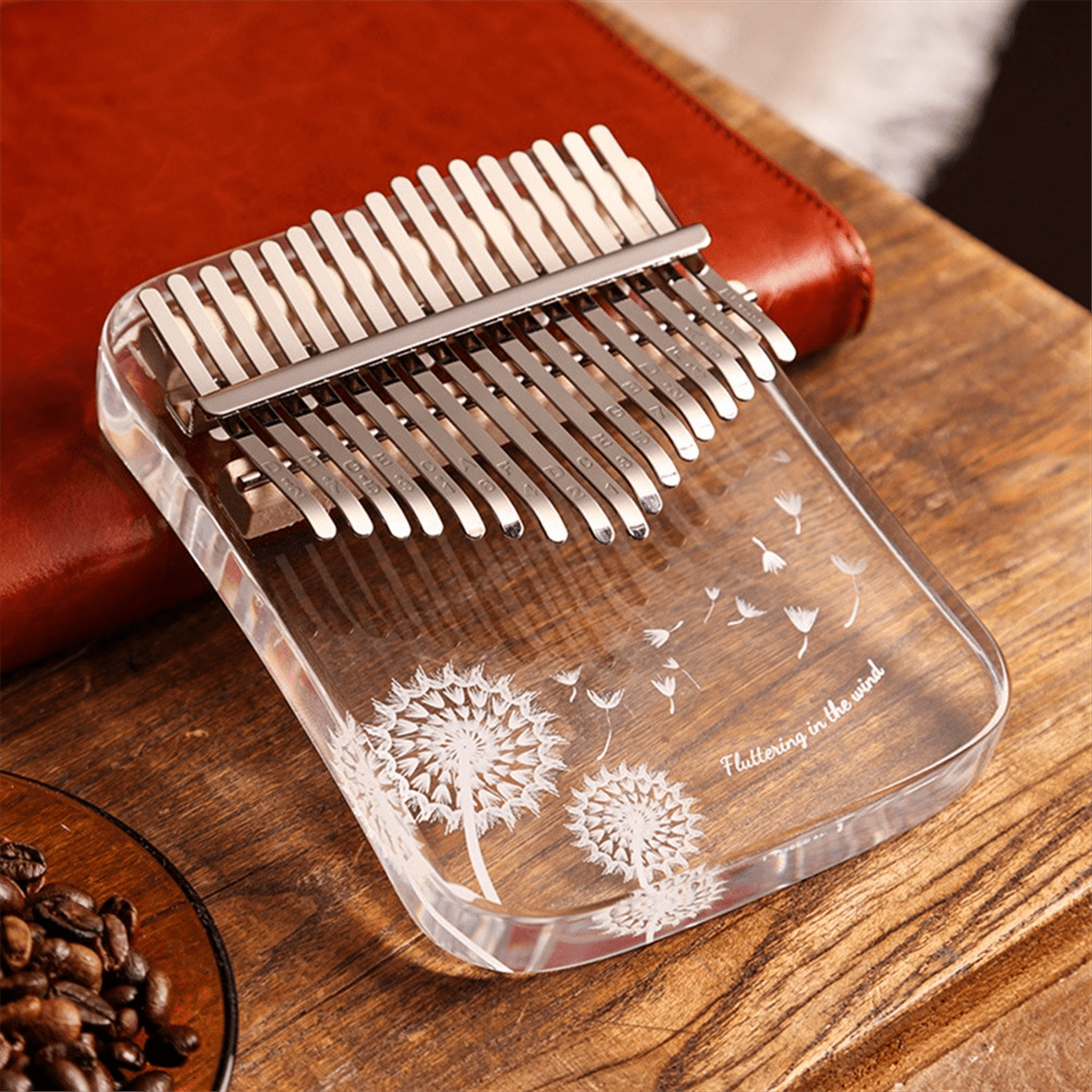 Kalimba 17 Key Professional Thumb Piano Acrylic Kalimba Thumb Piano Keyboard Musical Instrument White