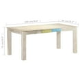 thumbnail image 4 of vidaXL Dining Table White 180x90x76 cm Solid Mango Wood, 4 of 4
