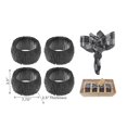 thumbnail image 3 of 4PC Beaded Napkin Ring With Craft Box Black, 3 of 5