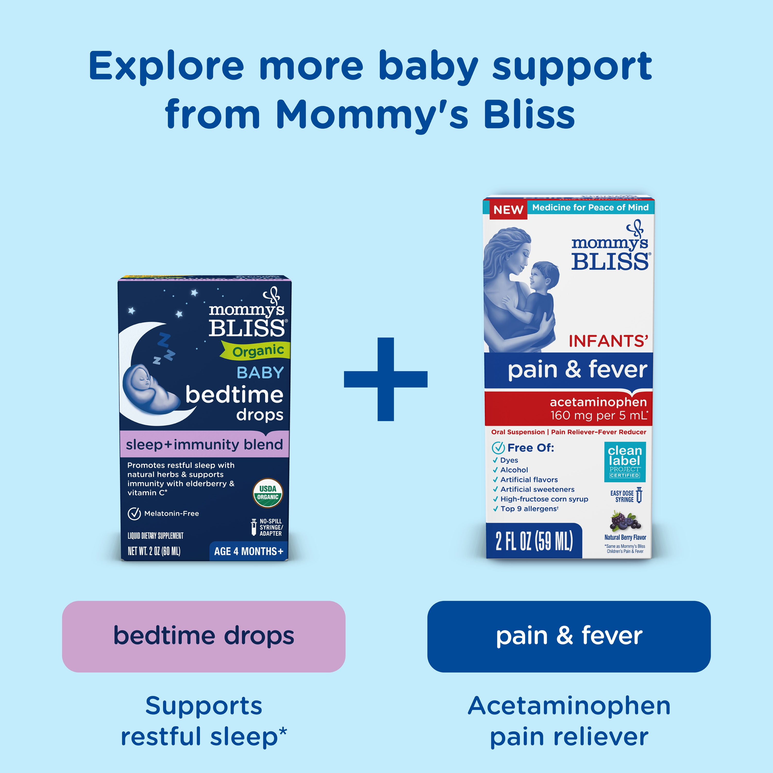 (3 pack) Mommy's Bliss Organic Day + Night Organic Cough Syrup,Age 4 Months+, over-The Counter,(2) 1.67 fl. oz. Bottles