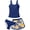 Blue Yellow, variant on Lanbubble Girls Tankini Swimsuits for Teens 3 Piece Padded Bathing Suit with Print Shorts Square Collar Girls' Swimwear Set 11-16Y