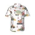 thumbnail image 1 of Fotbe Excavator Camisa Hawaiana para Hombre Unisex – Camisa Casual de Verano con Botones de Manga Corta de Algodón y Lino,X-Large, 1 of 7
