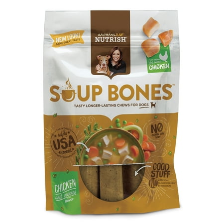 Rachael Ray Nutrish Soup Bones Dog Treats, Chicken & Veggies Flavor, 6.3oz