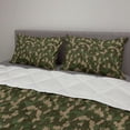 thumbnail image 2 of Camouflage Comforter & Sham Bedding Set, Continuous Jungle Marsh Camo Fashion Hiding Pattern, 3 pcs Duvet Set Microfiber Filling Quilt, 5 Sizes, Olive Green Multicolor, by Ambesonne, 2 of 4